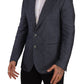 Dolce & Gabbana Elegant Slim Fit Two-Button Blue Blazer