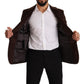 Dolce & Gabbana Elegant Brown Corduroy Slim Fit Blazer