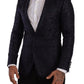 Dolce & Gabbana Elegant Dark Blue MARTINI Formal Blazer