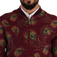 Dolce & Gabbana Radiant Red Peacock Print Bomber Jacket