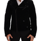 Dolce & Gabbana Sleek Black Cotton Biker Jacket