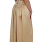 Dolce & Gabbana Beige Crystal Embellished Full Length Dress