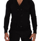 Dolce & Gabbana Elegant V-Neck Black Cashmere Cardigan