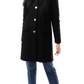 Love Moschino Elegant Wool Blend Coat with Heart Buttons