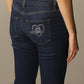 Love Moschino Chic Rhinestone Back Logo Jeans