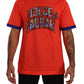 Dolce & Gabbana Elegant Orange Crew Neck Logo Tee