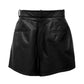 Dolce & Gabbana Black Lambskin Women Shorts