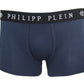 Philipp Plein Elegant Navy Blue Boxer Duo