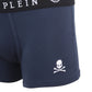 Philipp Plein Elegant Navy Blue Boxer Duo