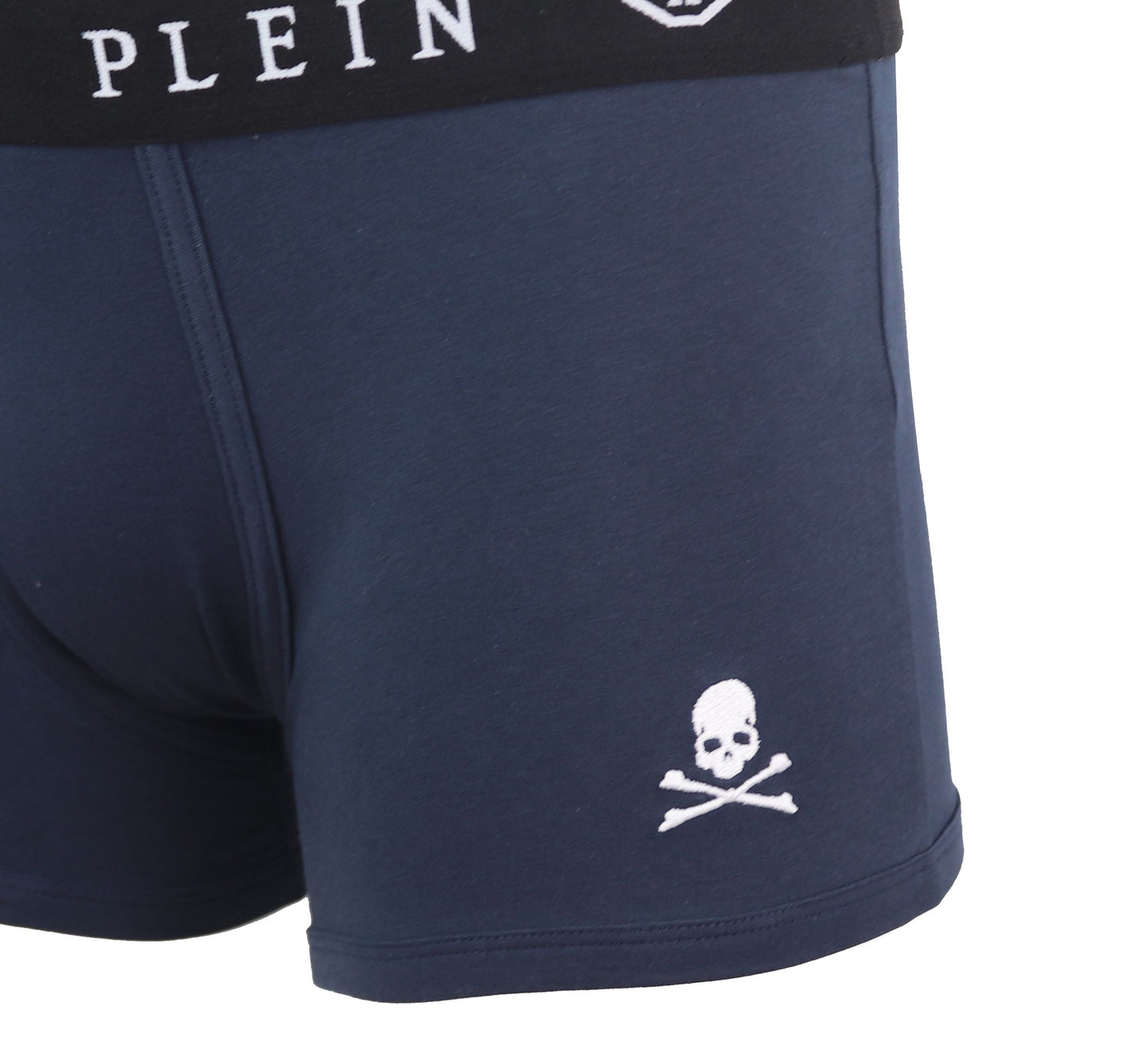 Philipp Plein Elegant Navy Blue Boxer Duo