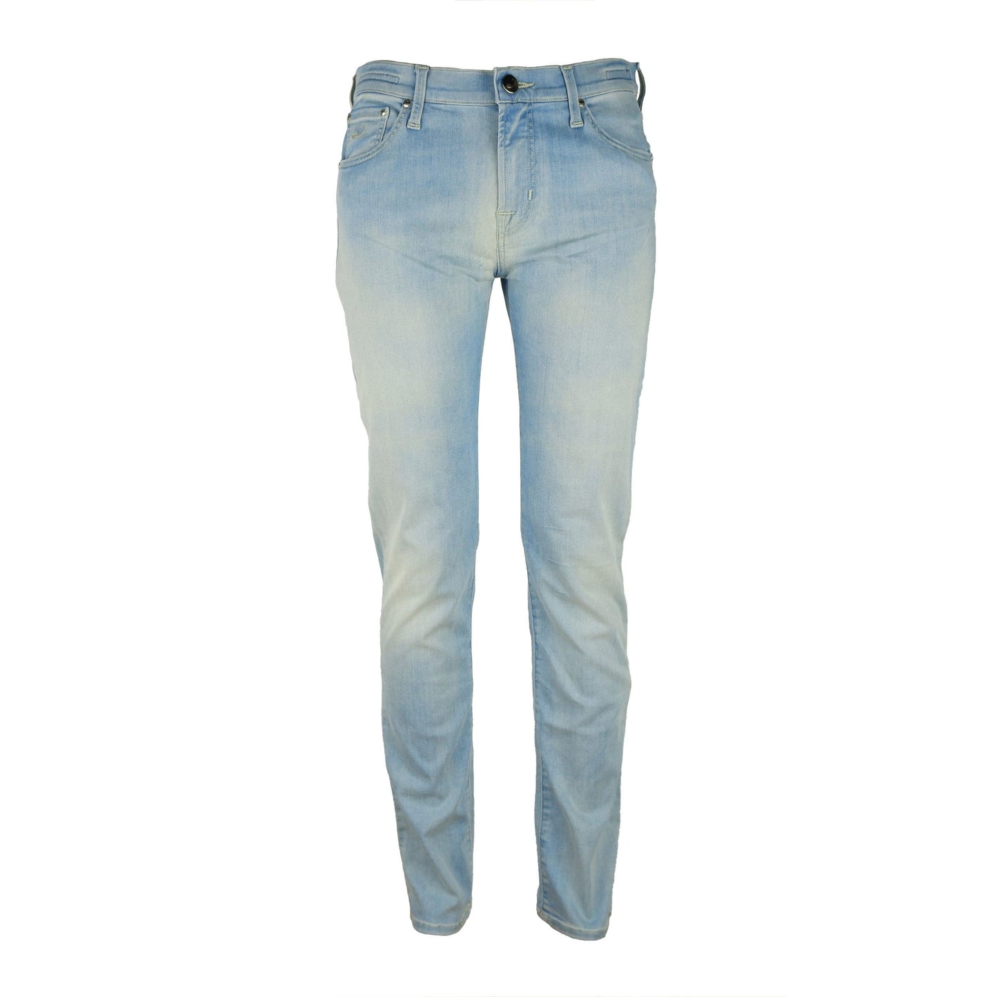 Jacob Cohen Chic Straight Leg Denim with Leather Accents