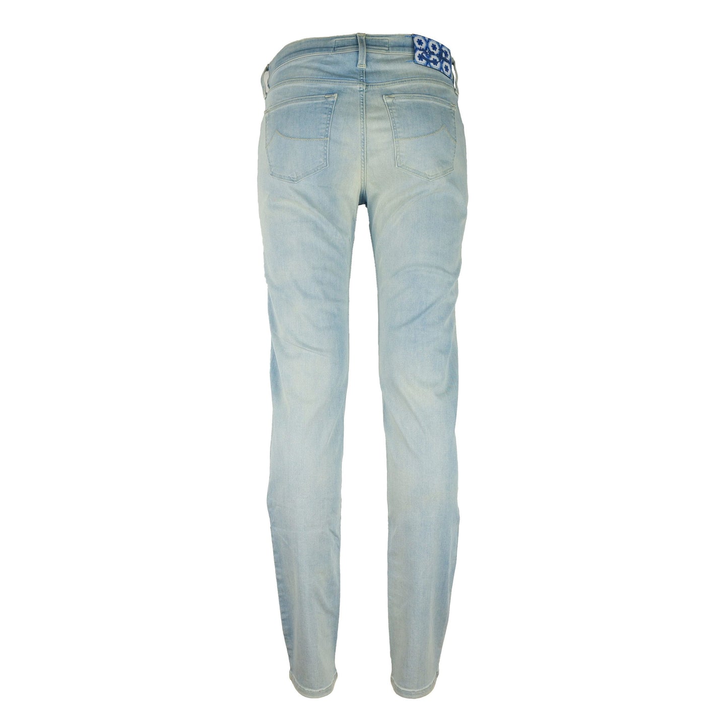 Jacob Cohen Chic Straight Leg Denim with Leather Accents