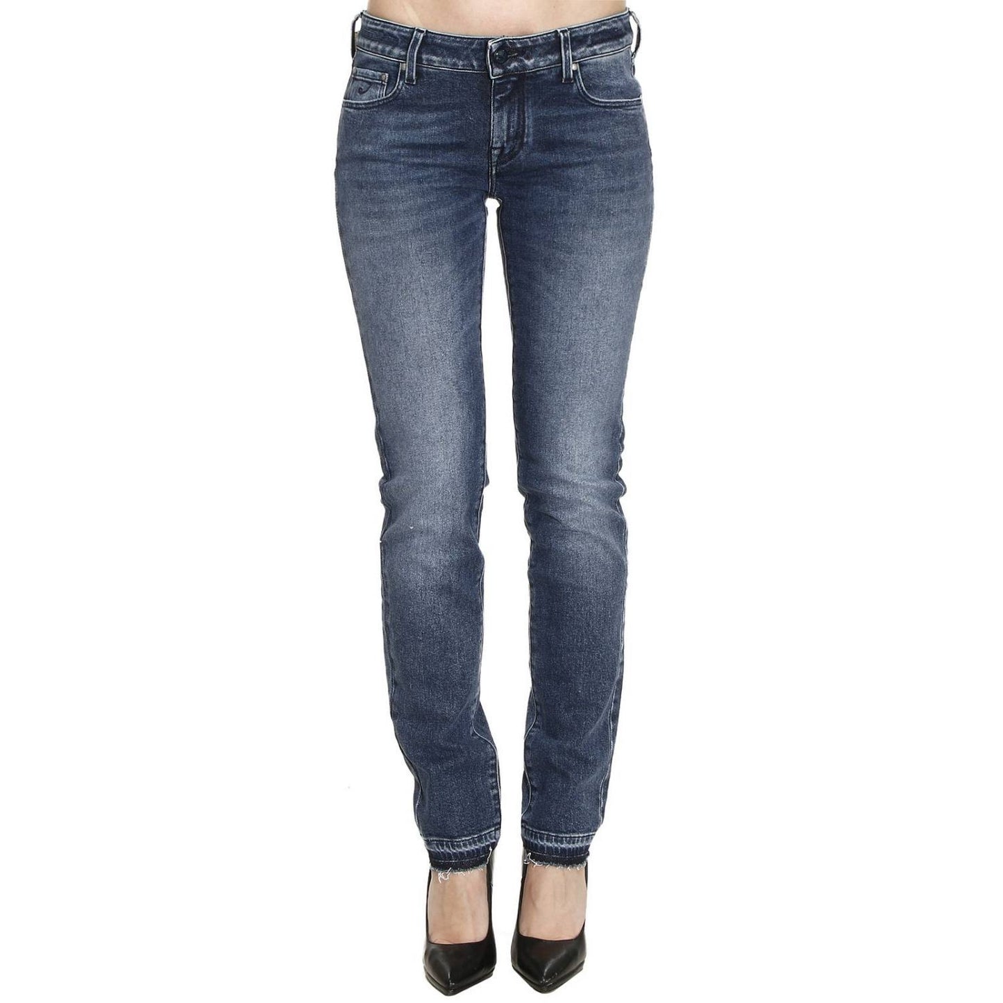 Jacob Cohen Chic Slim Fit Cotton Jeans with Artisanal Flair