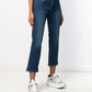 Love Moschino Chic Embellished Bootcut Cropped Jeans