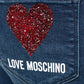 Love Moschino Chic Embellished Bootcut Cropped Jeans