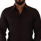 Dolce & Gabbana Elegant Burgundy Slim Fit Dress Shirt