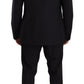 Dolce & Gabbana Elegant Navy Slim Fit Wool Silk Two-Piece Suit