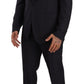 Dolce & Gabbana Elegant Navy Blue Wool Silk Men's Martini Suit