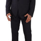 Dolce & Gabbana Elegant Navy Blue Wool Silk Men's Martini Suit