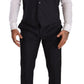 Dolce & Gabbana Elegant Navy Blue Wool Silk Men's Martini Suit