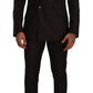 Dolce & Gabbana Elegant Purple Wool 3-Piece Men's Suit