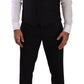 Dolce & Gabbana Elegant Black Silk Blend 3-Piece Suit