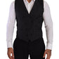 Dolce & Gabbana Elegant Striped Double-Breasted Dress Vest