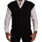 Dolce & Gabbana Elegant Black Wool Cotton Dress Vest