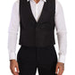 Dolce & Gabbana Elegant Gray Silk Dress Vest