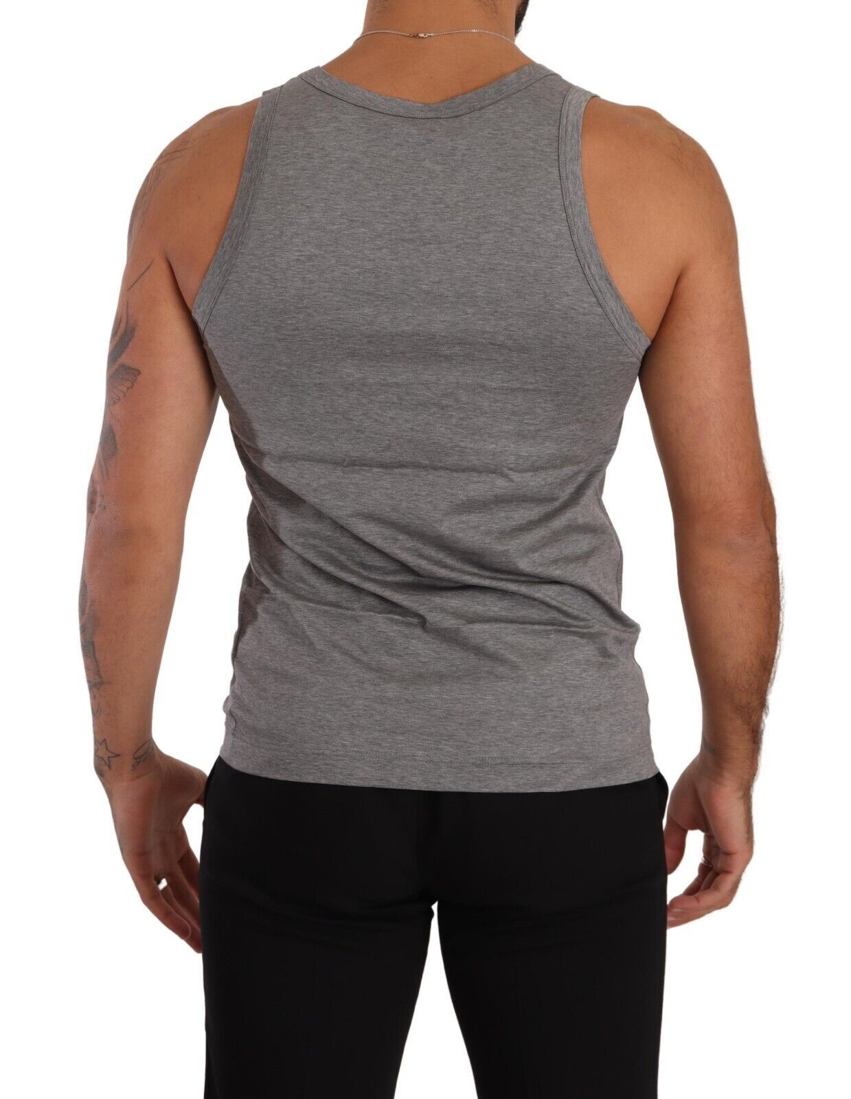 Dolce & Gabbana Elegant Melange Grey Tank Top T-Shirt