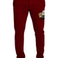 Dolce & Gabbana Elegant Red Jogging Pants with Drawstring Closure