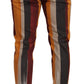 Dolce & Gabbana Multicolor Striped Skinny Pants