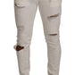 Dolce & Gabbana Elegant White Skinny Denim Jeans