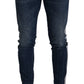 Dolce & Gabbana Slim Fit Blue Washed Denim Jeans