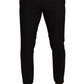 Dolce & Gabbana Elegant Gray Check Slim Fit Trousers