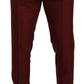 Dolce & Gabbana Elegant Cashmere-Silk Red Dress Pants