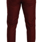 Dolce & Gabbana Elegant Cashmere-Silk Red Dress Pants