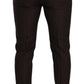 Dolce & Gabbana Elegant Brown Striped Woolen Men's Trousers