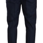 Dolce & Gabbana Elegant Slim Fit Dress Pants in Dark Blue