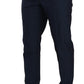 Dolce & Gabbana Elegant Slim Fit Dress Pants in Dark Blue