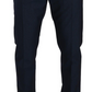 Dolce & Gabbana Elegant Slim Fit Dress Pants in Dark Blue