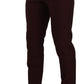 Dolce & Gabbana Maroon Slim Fit Dress Pants