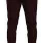 Dolce & Gabbana Maroon Slim Fit Dress Pants