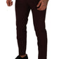 Dolce & Gabbana Maroon Slim Fit Dress Pants