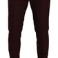 Dolce & Gabbana Maroon Slim Fit Dress Pants