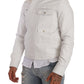 Diesel Exquisite White Leather Biker Jacket