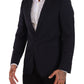 Dolce & Gabbana Sleek Navy Martini Slim Fit Wool Blazer