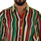 Dolce & Gabbana Elegant Multicolor Striped Silk Blend Shirt