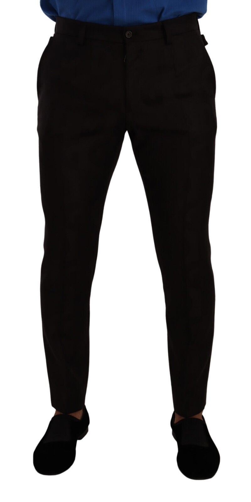 Dolce & Gabbana Elegant Bordeaux Slim-Fit Wool Dress Pants