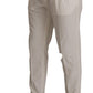 Dolce & Gabbana Elegant Tapered Corduroy Pants in Off White